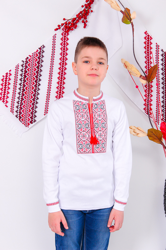 Вишиванка підліткова з довгим рукавом
